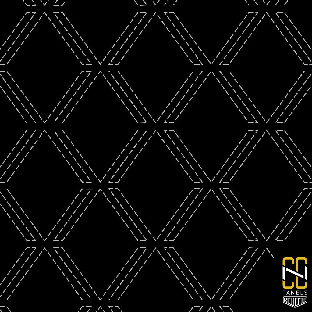 Diamonds Inside CNC Stitched Panel  - Relicate Leather Automotive Interior Upholstery