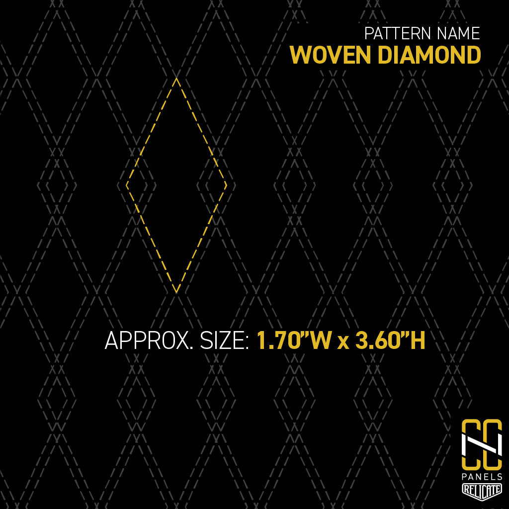 Woven Diamond CNC Stitched Panel  - Relicate Leather Automotive Interior Upholstery