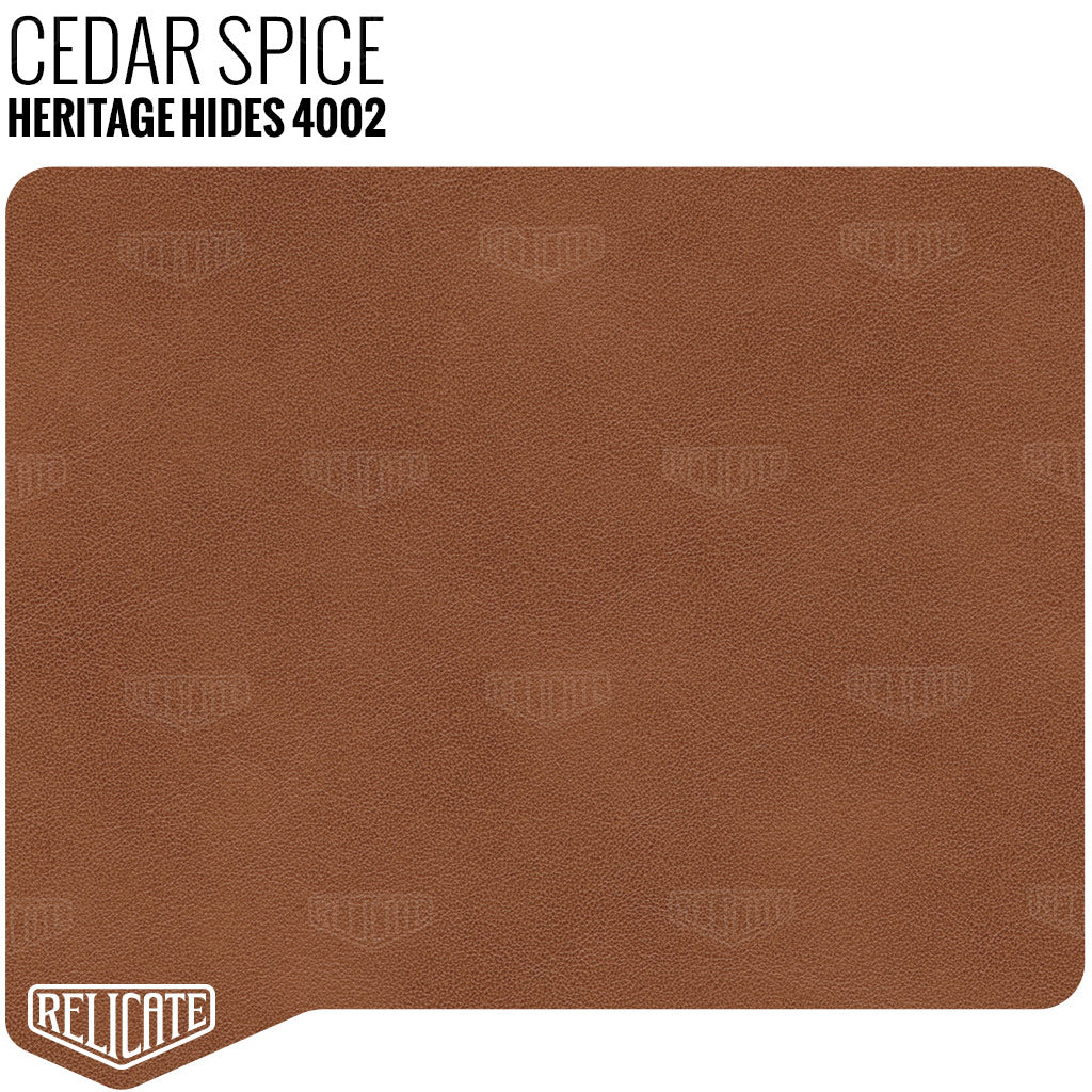 Heritage Hides - Cedar Spice Product / Full Hide - Relicate Leather Automotive Interior Upholstery