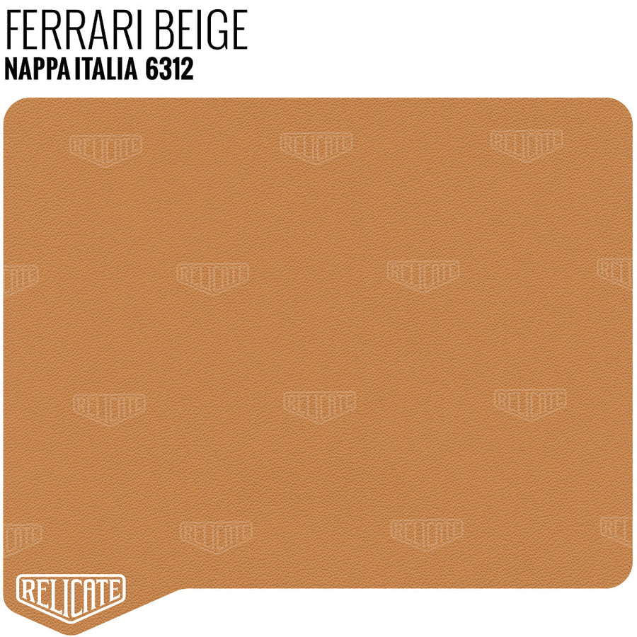 Ferrari Beige Leather Sample - Relicate Leather Automotive Interior Upholstery