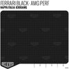 Ferrari Black AMG Perforated Leather Product / 29 inch x 1/2 Hide - Relicate Leather Automotive Interior Upholstery
