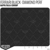 Nappa Italia Ferrari Black Diamond Perforated Leather Product / 1/2 Hide - Relicate Leather Automotive Interior Upholstery