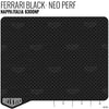 Nappa Italia Ferrari Black NEO Perforated Leather Product / 1/2 Hide - Relicate Leather Automotive Interior Upholstery