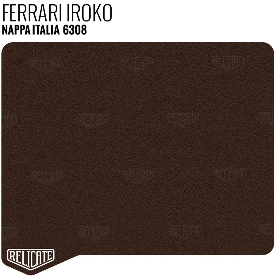 Ferrari Iroko Brown Leather Sample - Relicate Leather Automotive Interior Upholstery