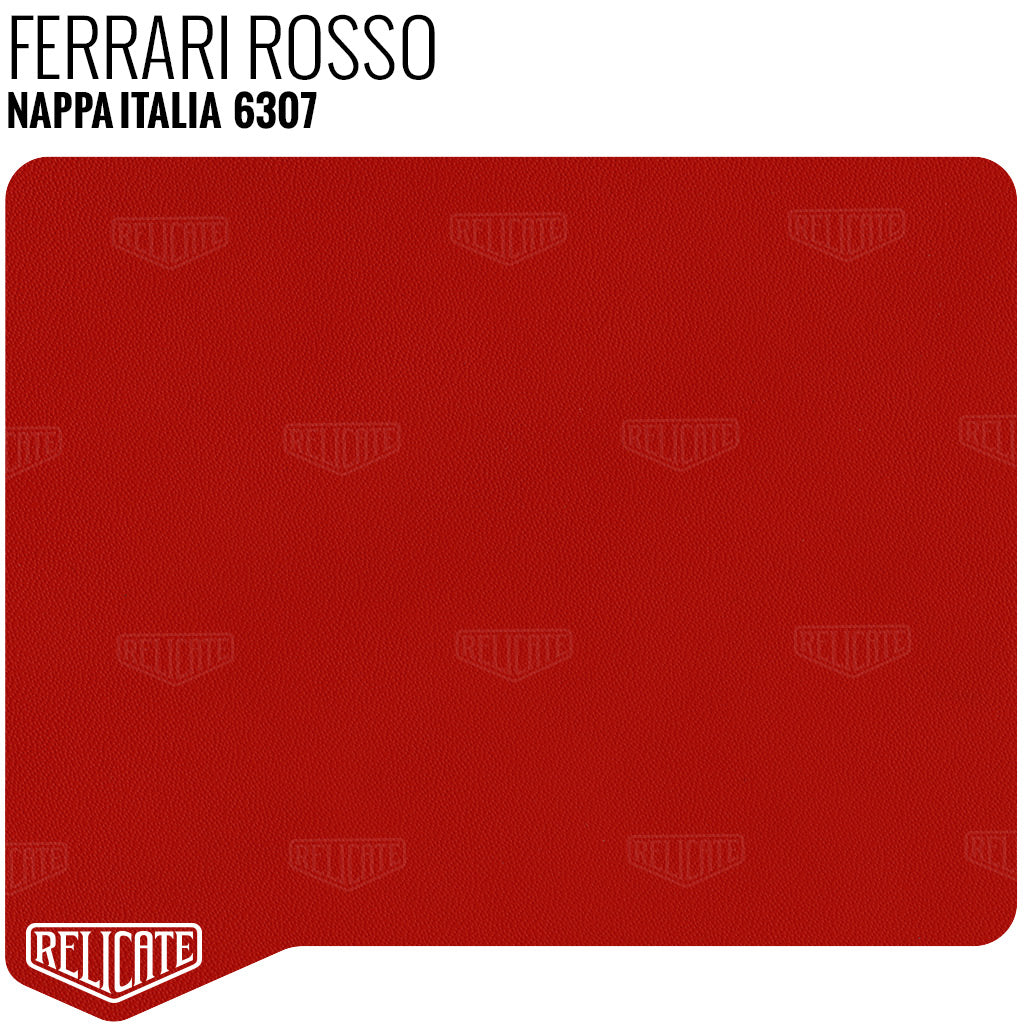 Nappa Italia Leather - Ferrari Rosso Red - 6307 Full Hide - Relicate Leather Automotive Interior Upholstery
