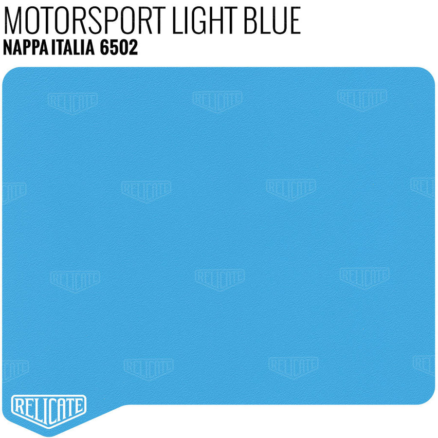 Motorsport Light Blue - 6502 Sample - Relicate Leather Automotive Interior Upholstery