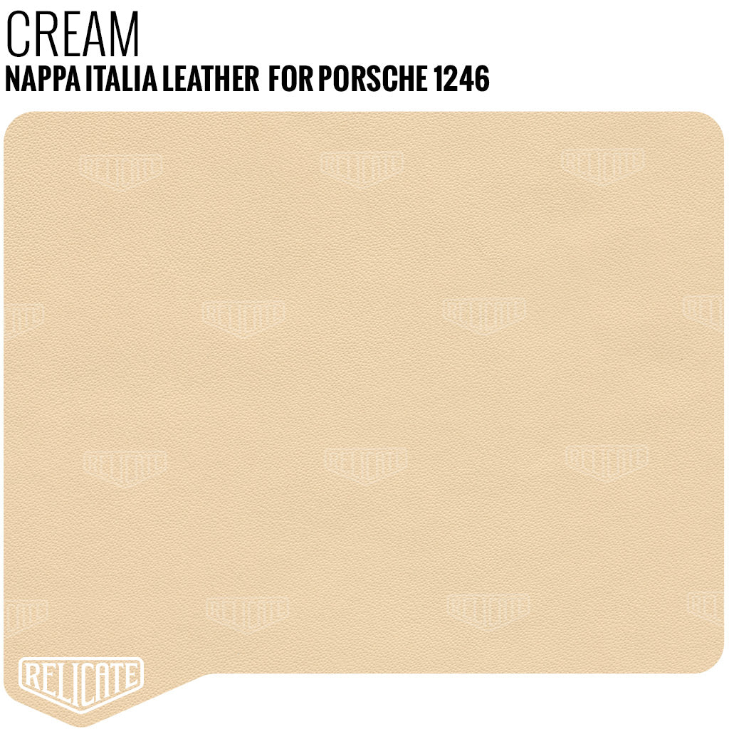 Nappa Italia Leather for Porsche - Cream 1246 Full Hide - Relicate Leather Automotive Interior Upholstery