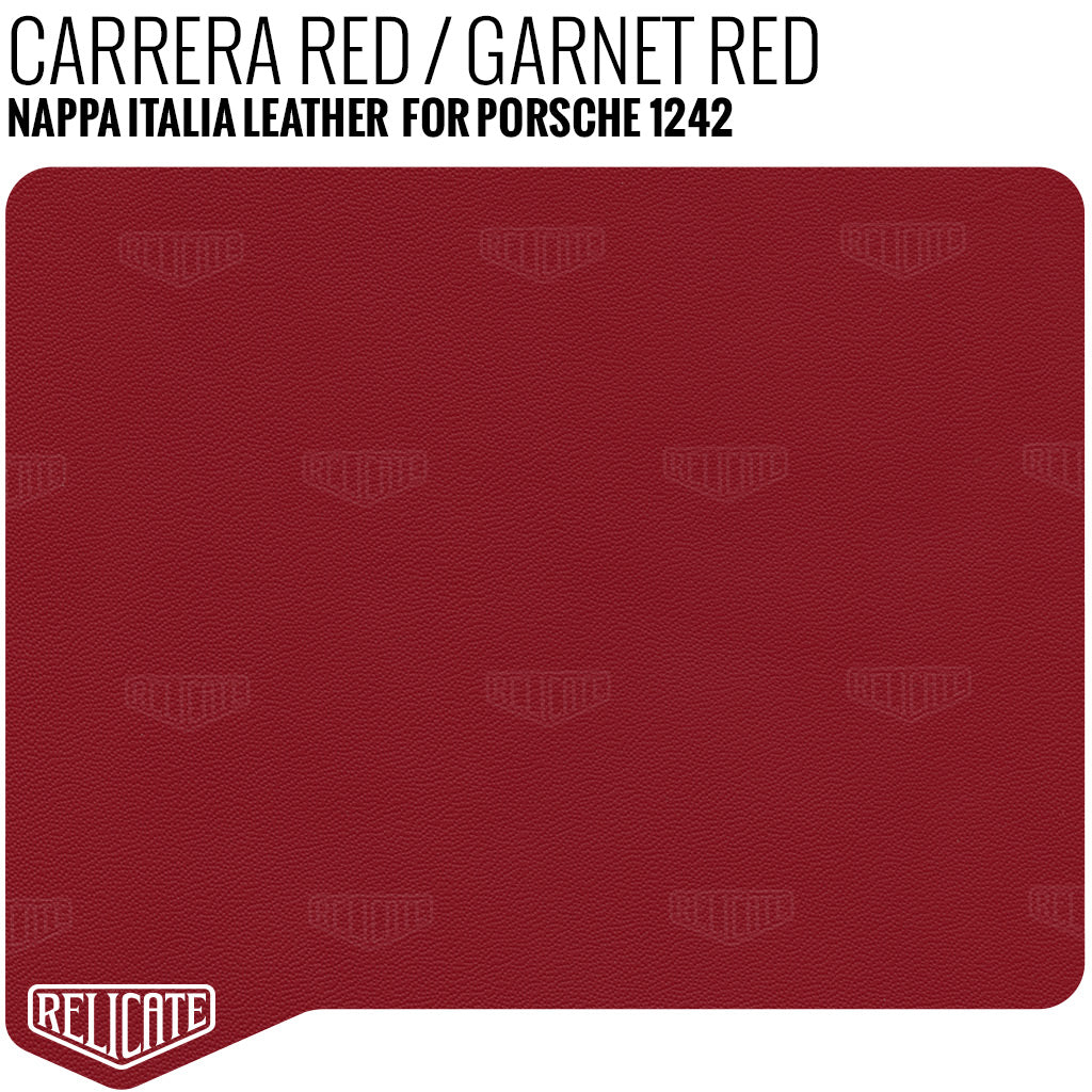 Nappa Italia Leather for Porsche - Carrera Red / Garnet Red 1242