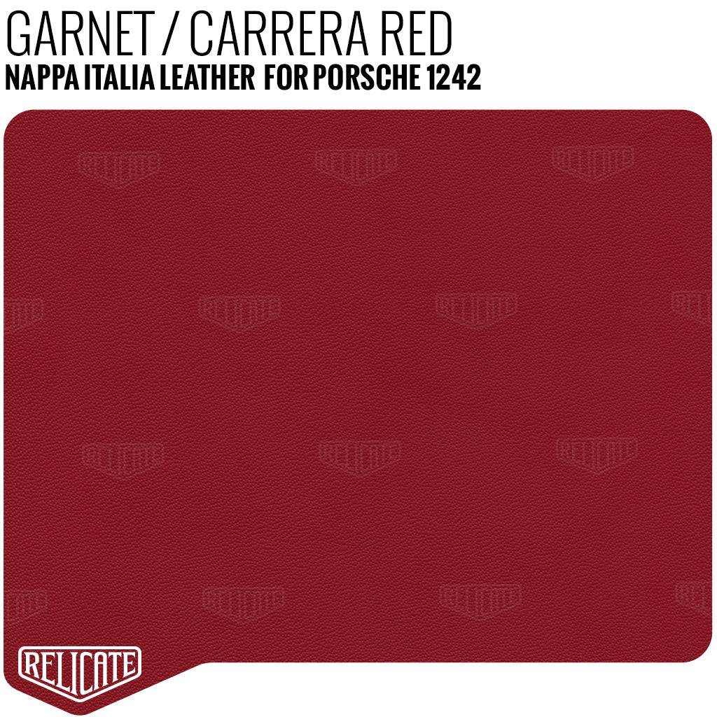 Nappa Italia Leather for Porsche - Garnet / Carrera Red 1242 Full Hide - Relicate Leather Automotive Interior Upholstery