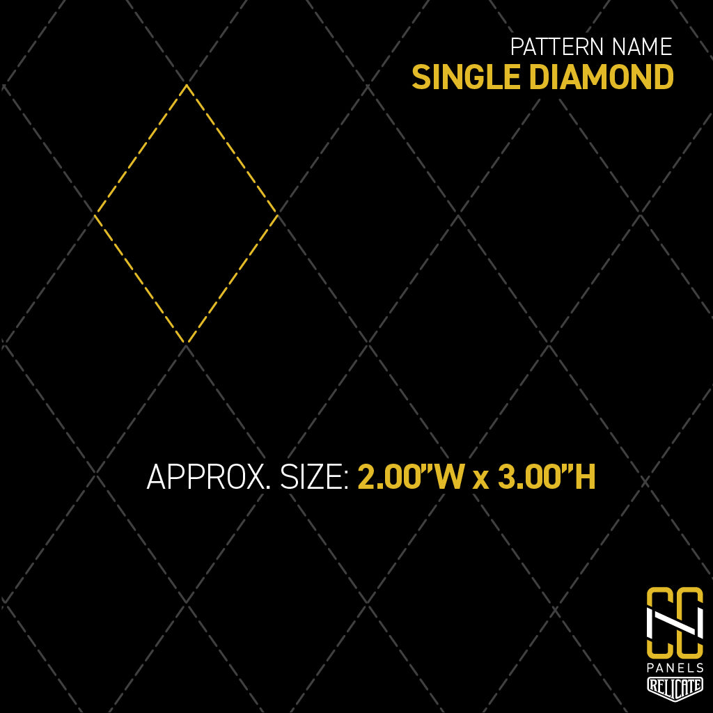 Single Diamond CNC Stitched Panel  - Relicate Leather Automotive Interior Upholstery