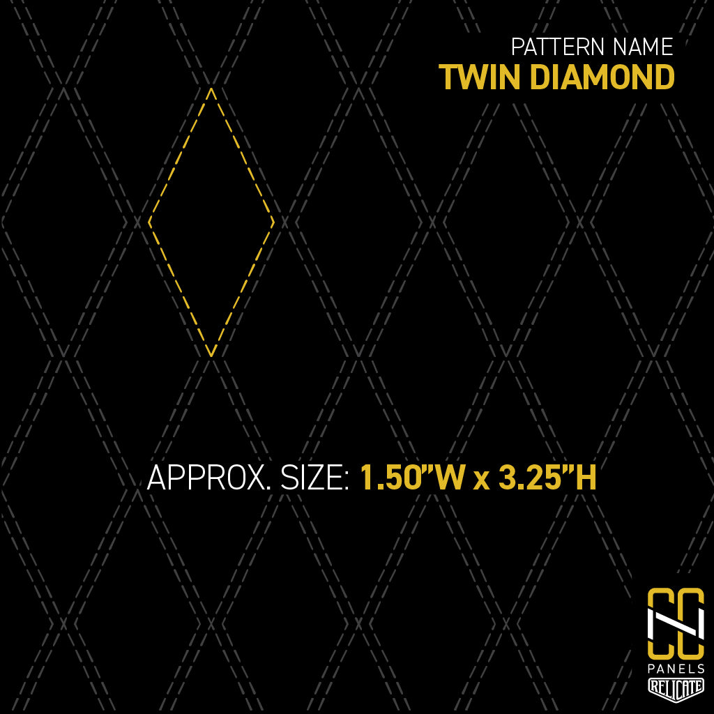 Twin Diamond CNC Stitched Panel  - Relicate Leather Automotive Interior Upholstery
