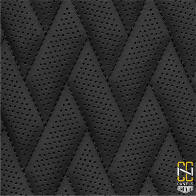 Perforated Weavv CNC Stitched Panel  - Relicate Leather Automotive Interior Upholstery