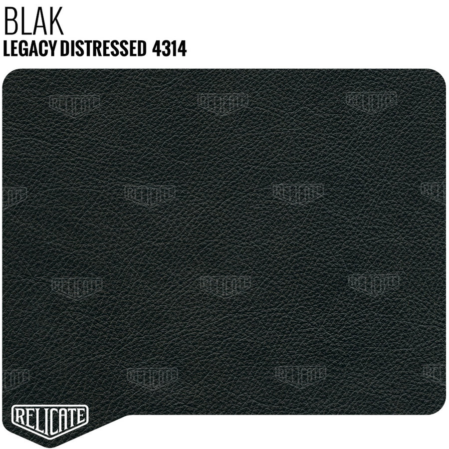 Legacy Distressed Leather - Blak 4314 Sample - Relicate Leather Automotive Interior Upholstery