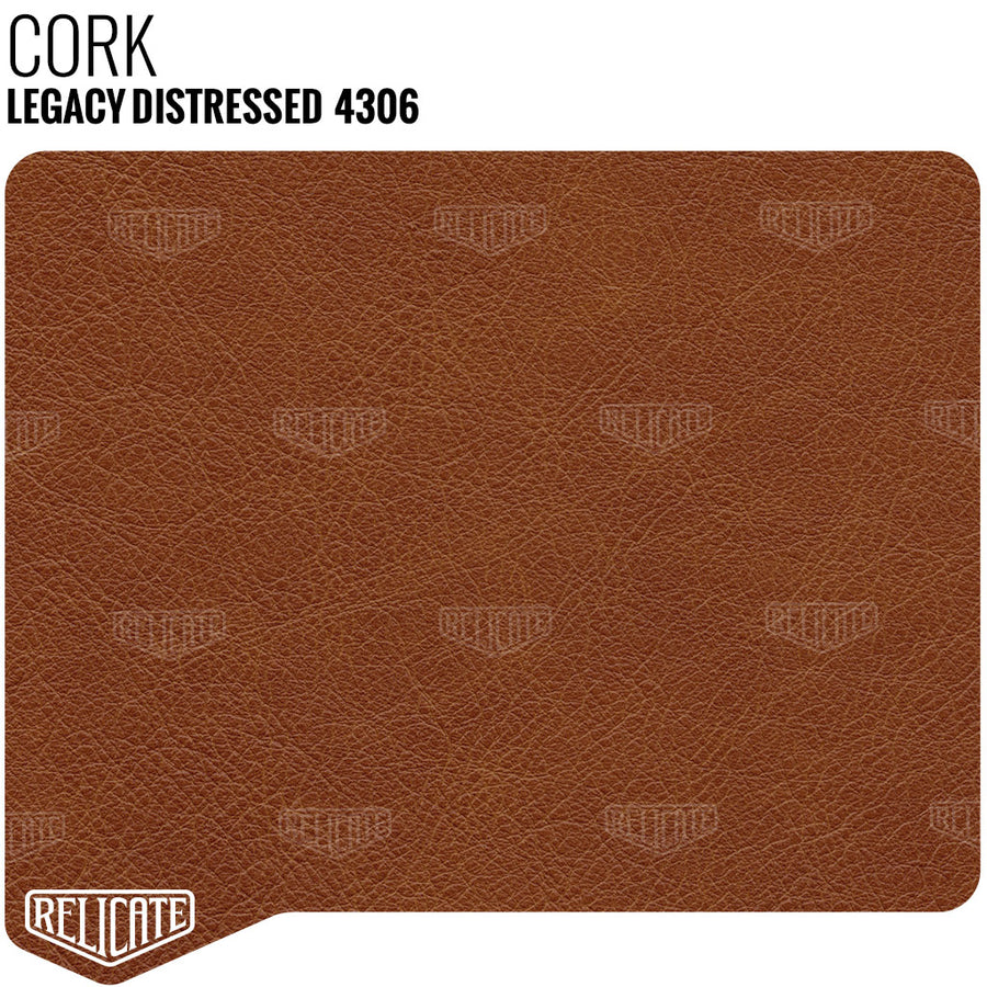 Legacy Distressed Leather - Cork 4306 Sample - Relicate Leather Automotive Interior Upholstery