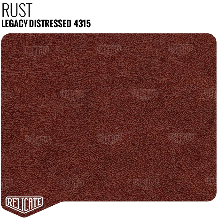 Legacy Distressed Leather - Rust 4315 Sample - Relicate Leather Automotive Interior Upholstery