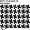 Hand Woven Leather - Nappa Leather - Pepita Black/White Product / 6 Linear Inches - Relicate Leather Automotive Interior Upholstery