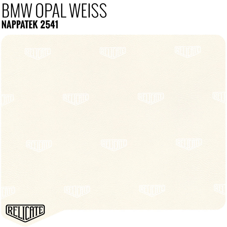 Nappatek Synthetic - 2541 BMW Opal Weiss YARDAGE - Relicate Leather Automotive Interior Upholstery