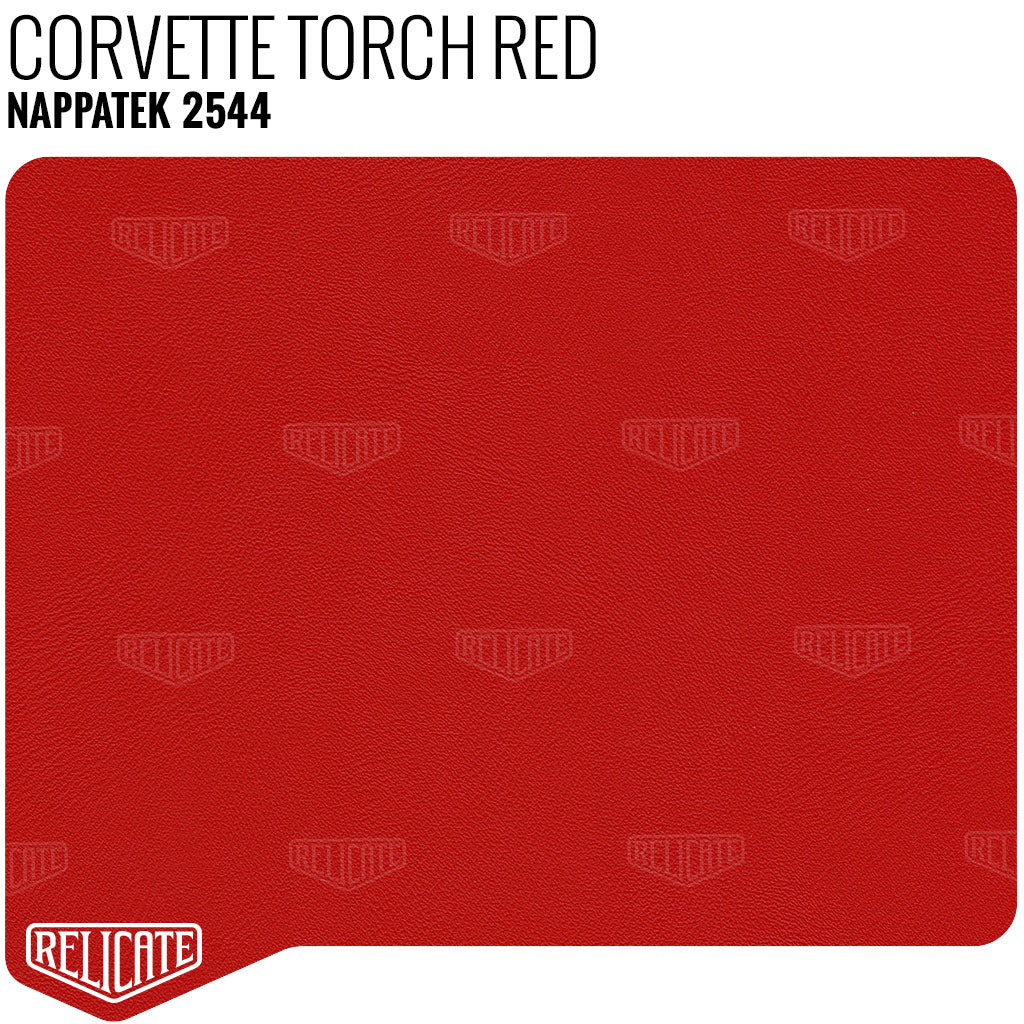 Nappatek Synthetic - 2544 Corvette Torch Red YARDAGE - Relicate Leather Automotive Interior Upholstery