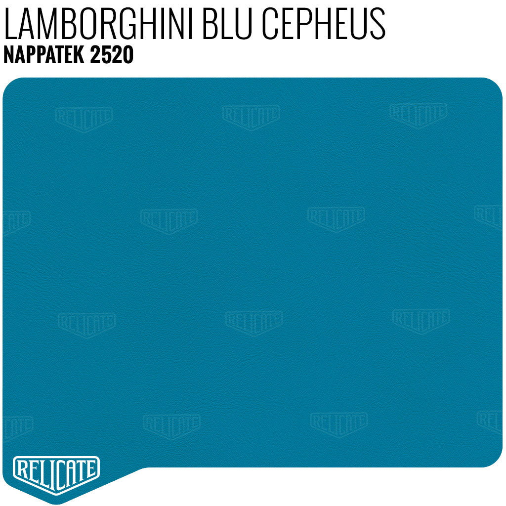 Nappatek Synthetic - 2520 Lamborghini Blu Cepheus YARDAGE - Relicate Leather Automotive Interior Upholstery