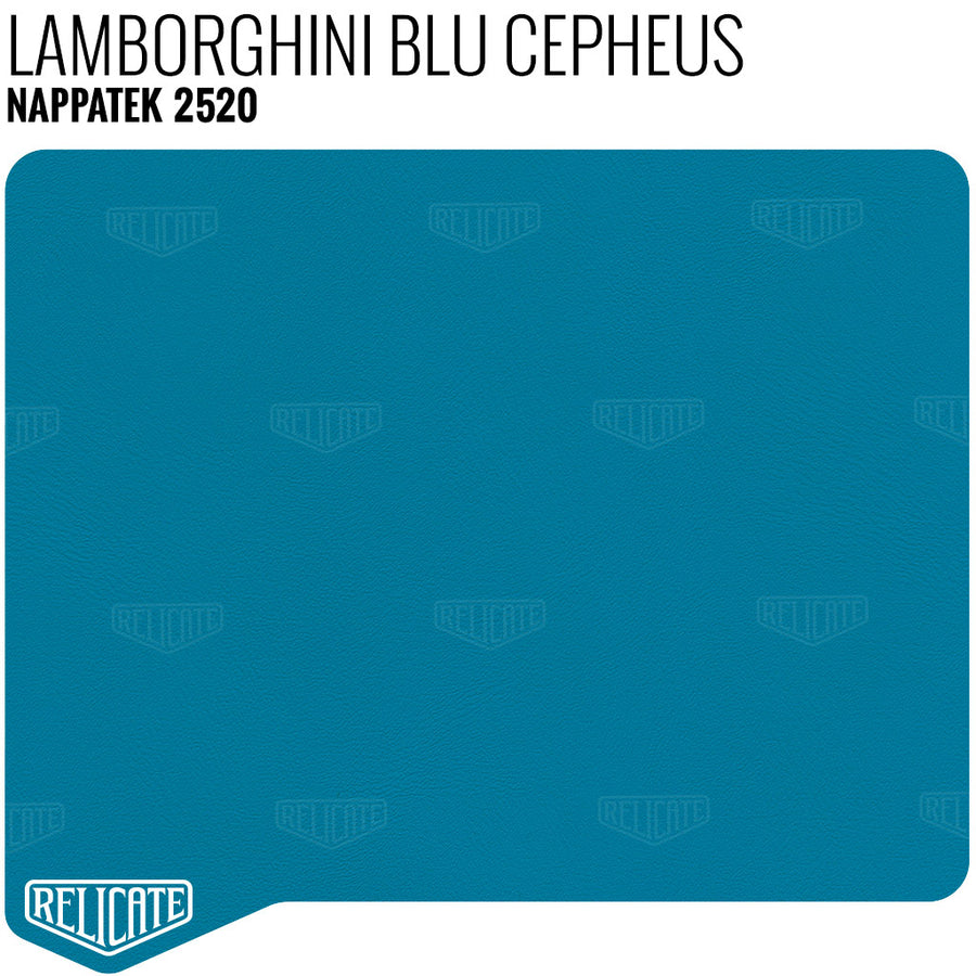 Nappatek Synthetic - 2520 Lamborghini Blu Cepheus YARDAGE - Relicate Leather Automotive Interior Upholstery