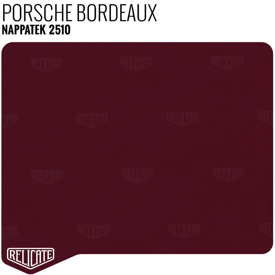 Nappatek Synthetic - 2510 Porsche Bordeaux YARDAGE - Relicate Leather Automotive Interior Upholstery