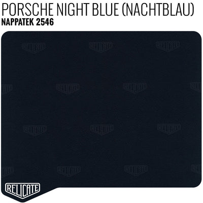 NappaTek Synthetic by the Linear Foot Porsche Night Blue (Nachtblau) 2546 - Linear Foot - Relicate Leather Automotive Interior Upholstery