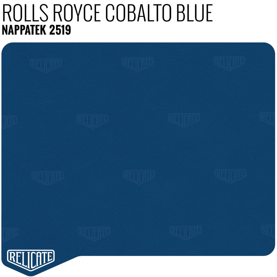 Nappatek Synthetic - 2519 Rolls Royce Cobalto Blue YARDAGE - Relicate Leather Automotive Interior Upholstery