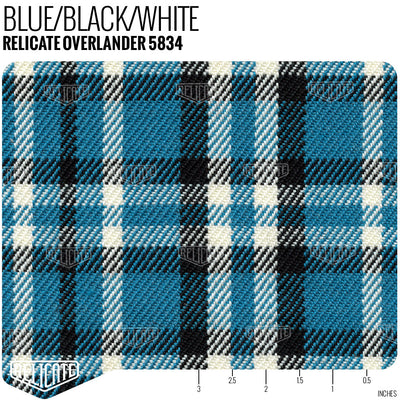 Plaid by the Linear Foot Overlander - Blue 5834 - Linear Foot - Relicate Leather Automotive Interior Upholstery