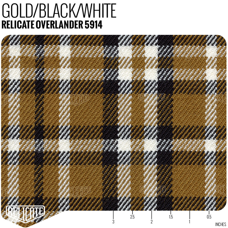 Relicate Overlander Gold Plaid automotive seat insert cloth 67-72 chevrolet truck 1967-1972 chevy pickup 1973-1987 Square Body c/k series truck
