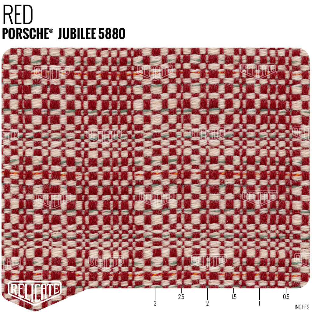 Porsche Jubilee Seat Fabric - Red Product / Red - Relicate Leather Automotive Interior Upholstery