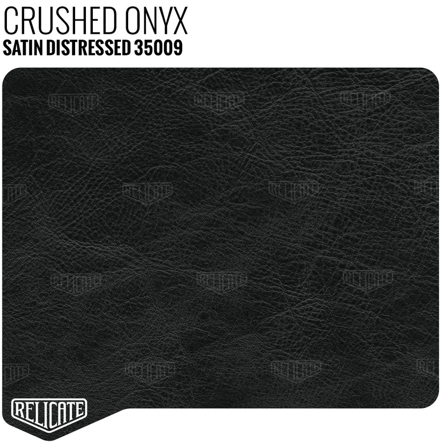 Relicate Crushed Onyx satin distressed leather for custom car, truck, bronco and Porsche interiors.