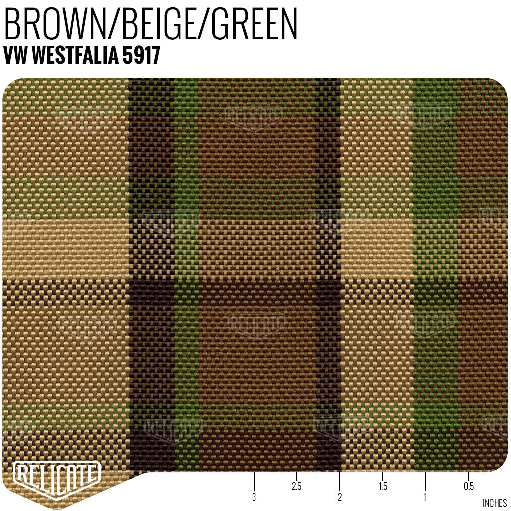 Westfalia Plaid Fabric - Brown 5917 Yardage - Relicate Leather Automotive Interior Upholstery