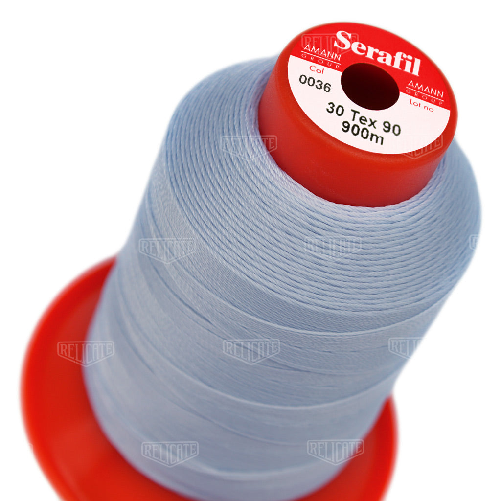 Blues/Purples Serafil Thread 30 (TEX 90)  - Relicate Leather Automotive Interior Upholstery