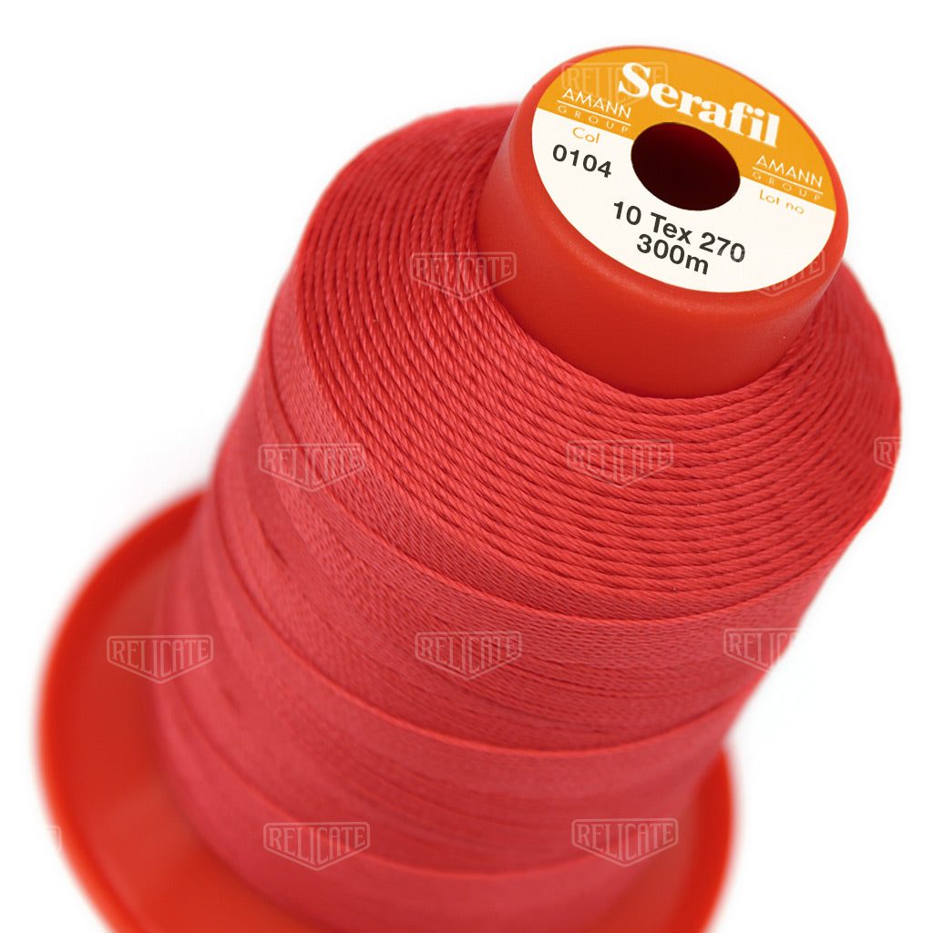 Pinks/Reds/Oranges Serafil Thread 10 (TEX 270) 0104 - Relicate Leather Automotive Interior Upholstery
