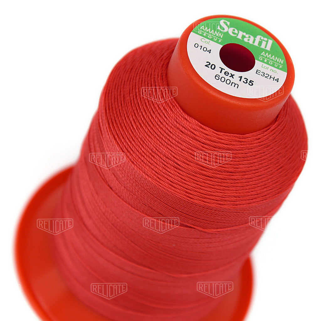 Pinks/Reds/Oranges Serafil Thread 20 (TEX 135) 0104 - Relicate Leather Automotive Interior Upholstery