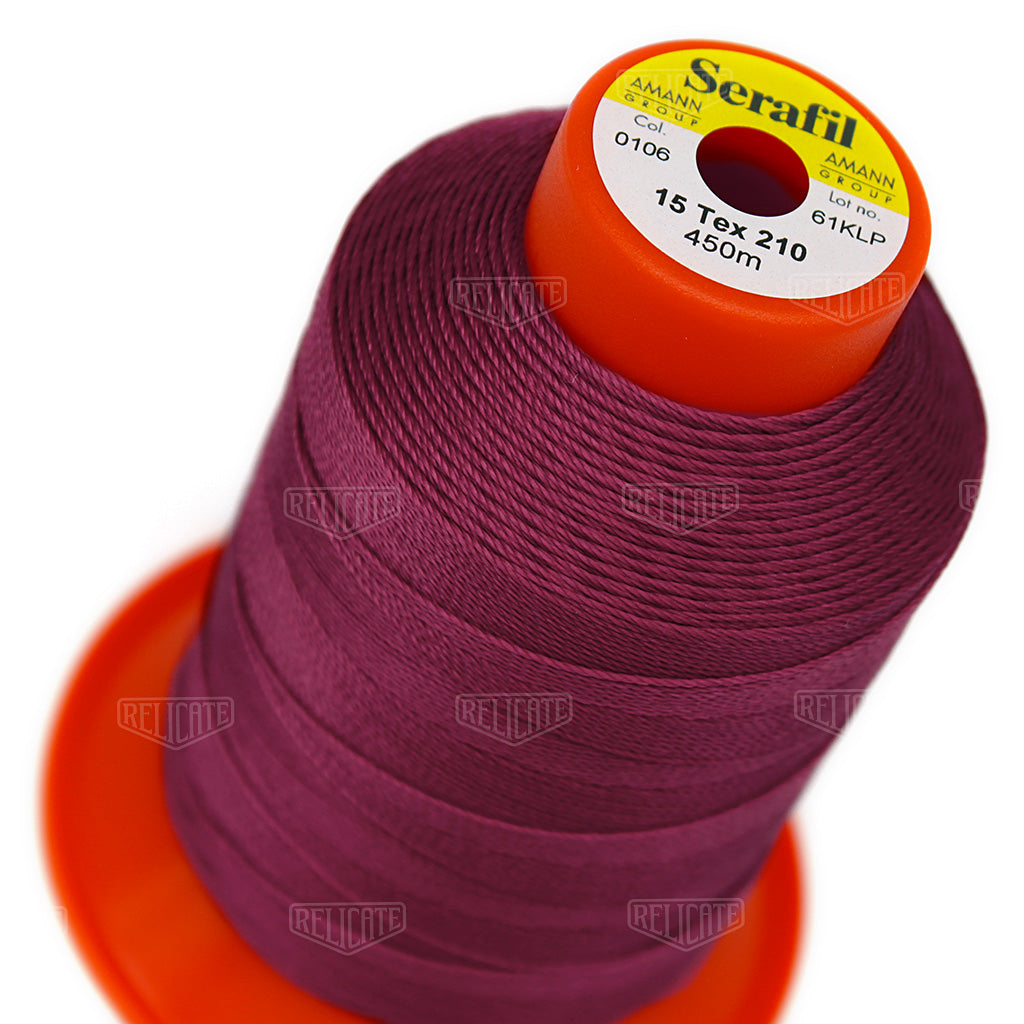 Pinks/Reds/Oranges Serafil Thread 15 (TEX 210) 0106 - Relicate Leather Automotive Interior Upholstery