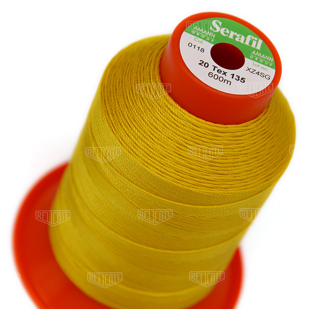Yellows/Greens Serafil Thread 20 (TEX 135) 0118 - Relicate Leather Automotive Interior Upholstery