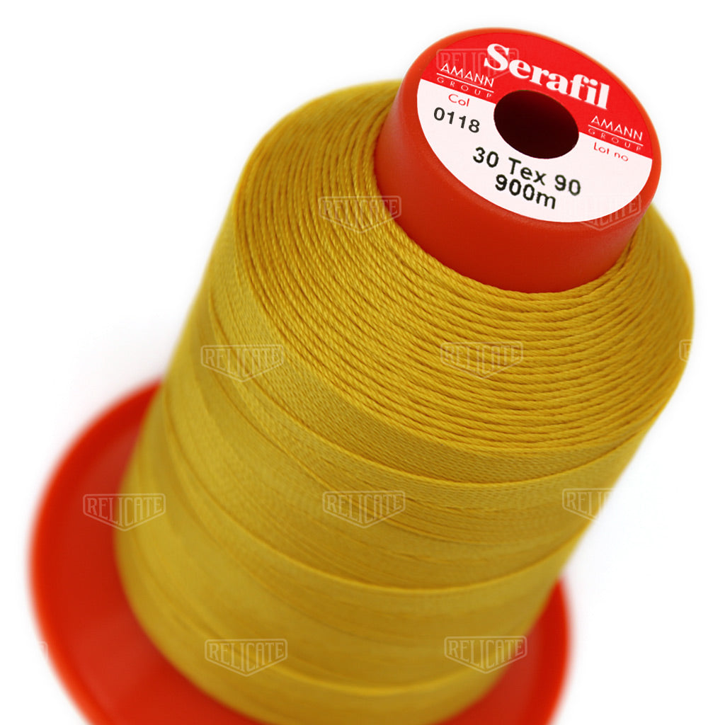 Yellows/Greens Serafil Thread 30 (TEX 90) 0118 - Relicate Leather Automotive Interior Upholstery