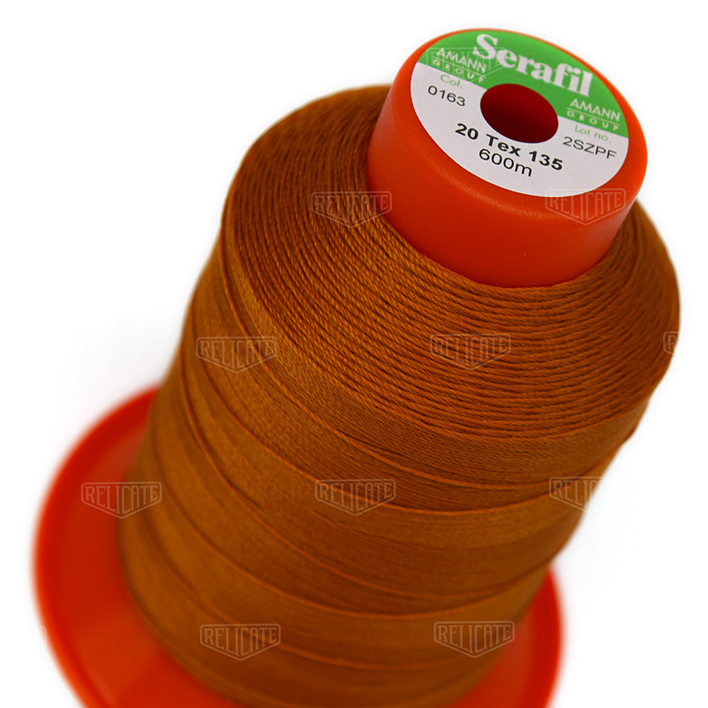 Whites/Browns Serafil Thread 20 (TEX 135) 0163 - Relicate Leather Automotive Interior Upholstery