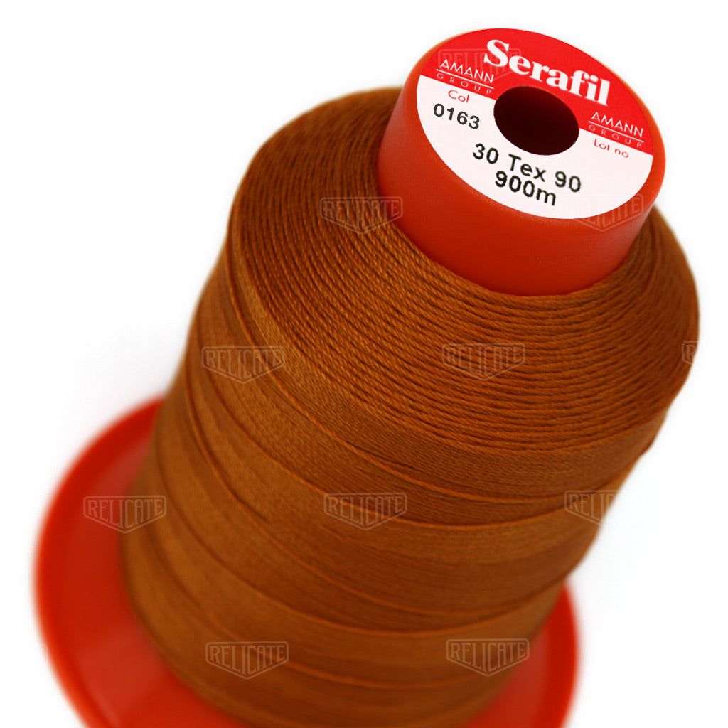 Whites/Browns Serafil Thread 30 (TEX 90) 0163 - Relicate Leather Automotive Interior Upholstery