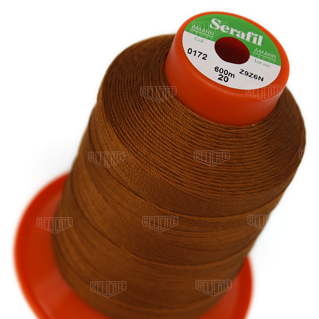 Whites/Browns Serafil Thread 20 (TEX 135) 0172 - Relicate Leather Automotive Interior Upholstery