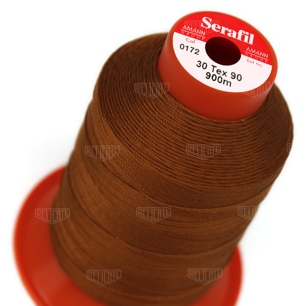 Whites/Browns Serafil Thread 30 (TEX 90) 0172 - Relicate Leather Automotive Interior Upholstery