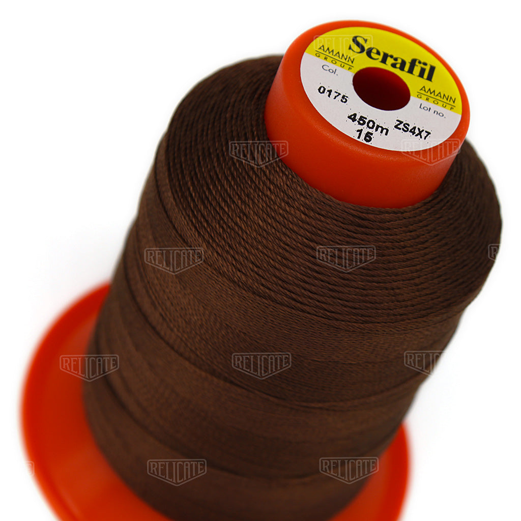 Whites/Browns Serafil Thread 15 (TEX 210) 0175 - Relicate Leather Automotive Interior Upholstery