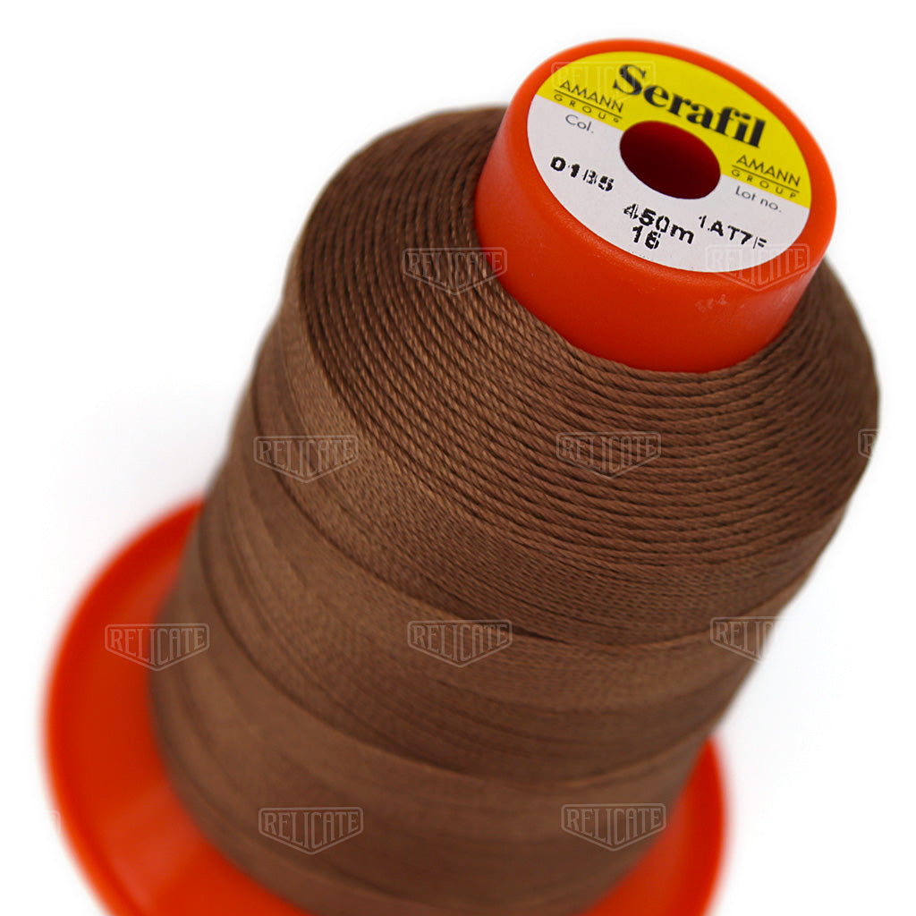 Whites/Browns Serafil Thread 15 (TEX 210) 0185 - Relicate Leather Automotive Interior Upholstery