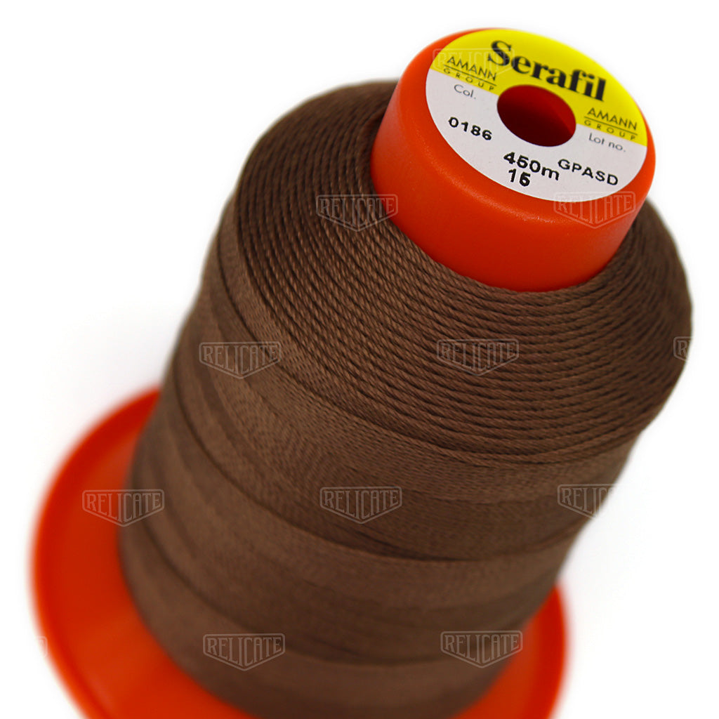 Whites/Browns Serafil Thread 15 (TEX 210) 0186 - Relicate Leather Automotive Interior Upholstery