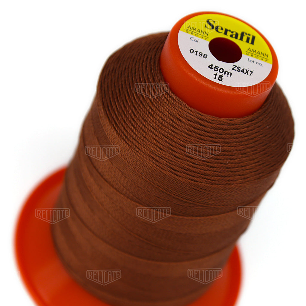 Whites/Browns Serafil Thread 15 (TEX 210) 0196 - Relicate Leather Automotive Interior Upholstery
