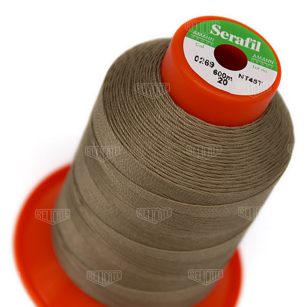 Whites/Browns Serafil Thread 20 (TEX 135) 0269 - Relicate Leather Automotive Interior Upholstery
