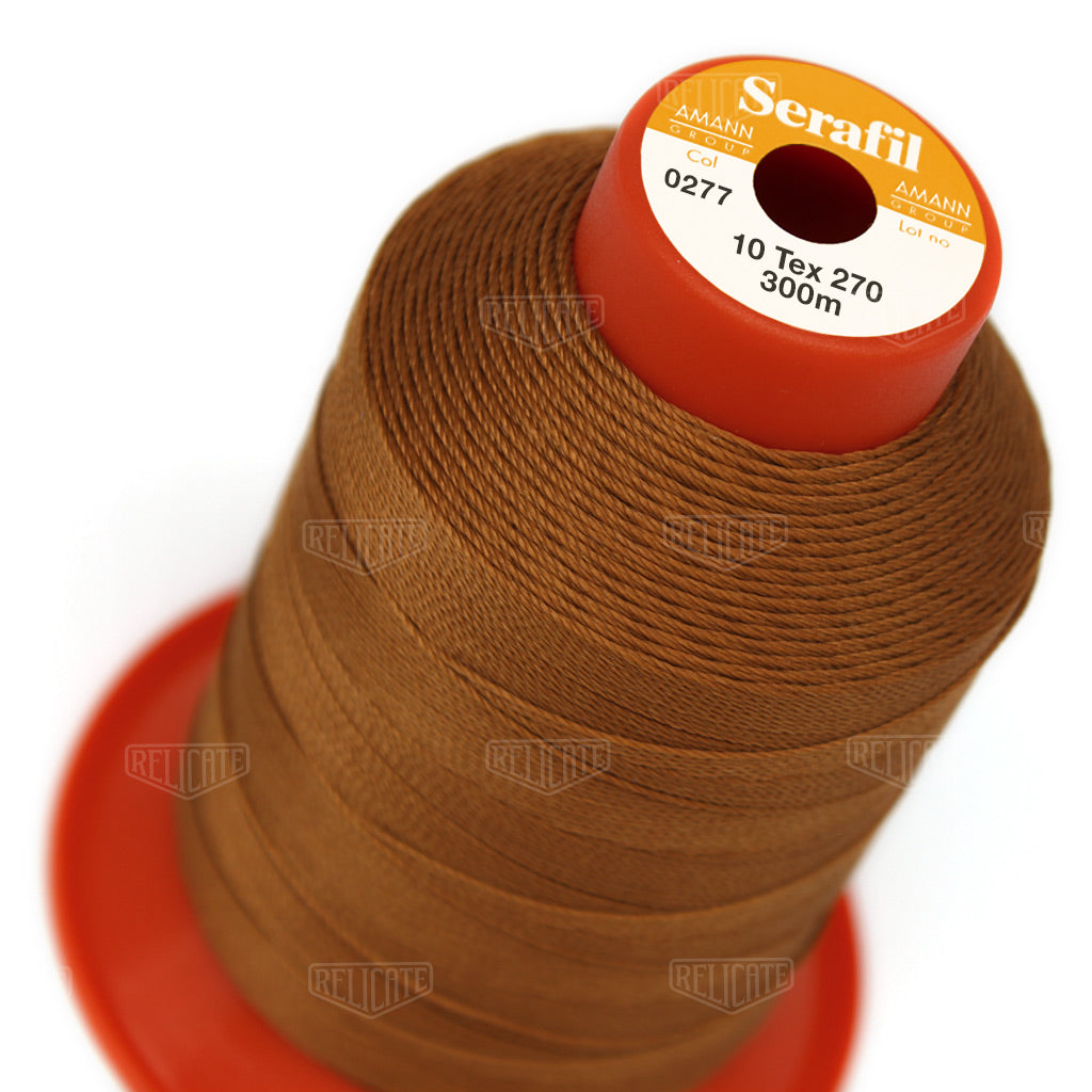 Whites/Browns Serafil Thread 10 (TEX 270) 0277 - Relicate Leather Automotive Interior Upholstery