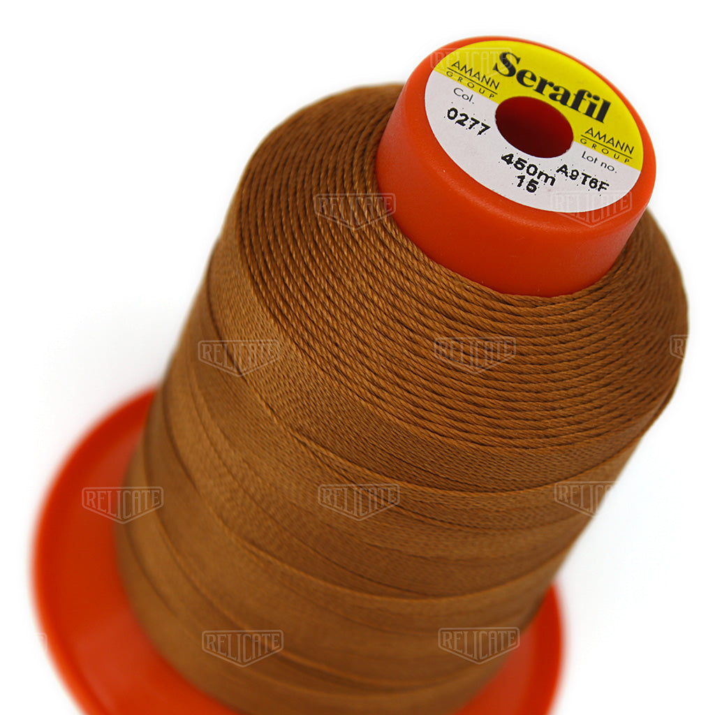 Whites/Browns Serafil Thread 15 (TEX 210) 0277 - Relicate Leather Automotive Interior Upholstery