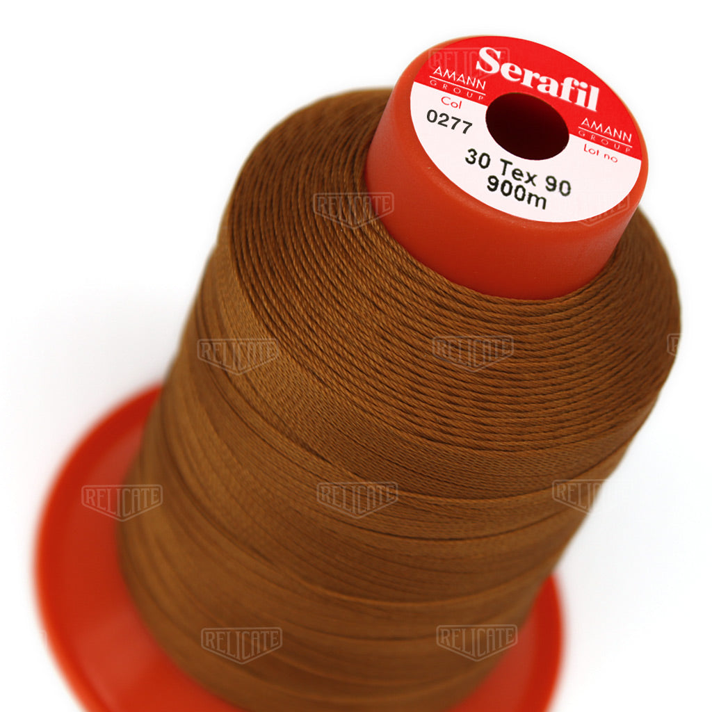 Whites/Browns Serafil Thread 30 (TEX 90) 0277 - Relicate Leather Automotive Interior Upholstery